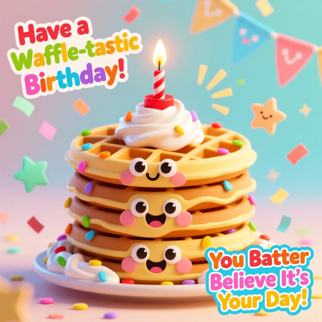 Birthday Waffle Puns