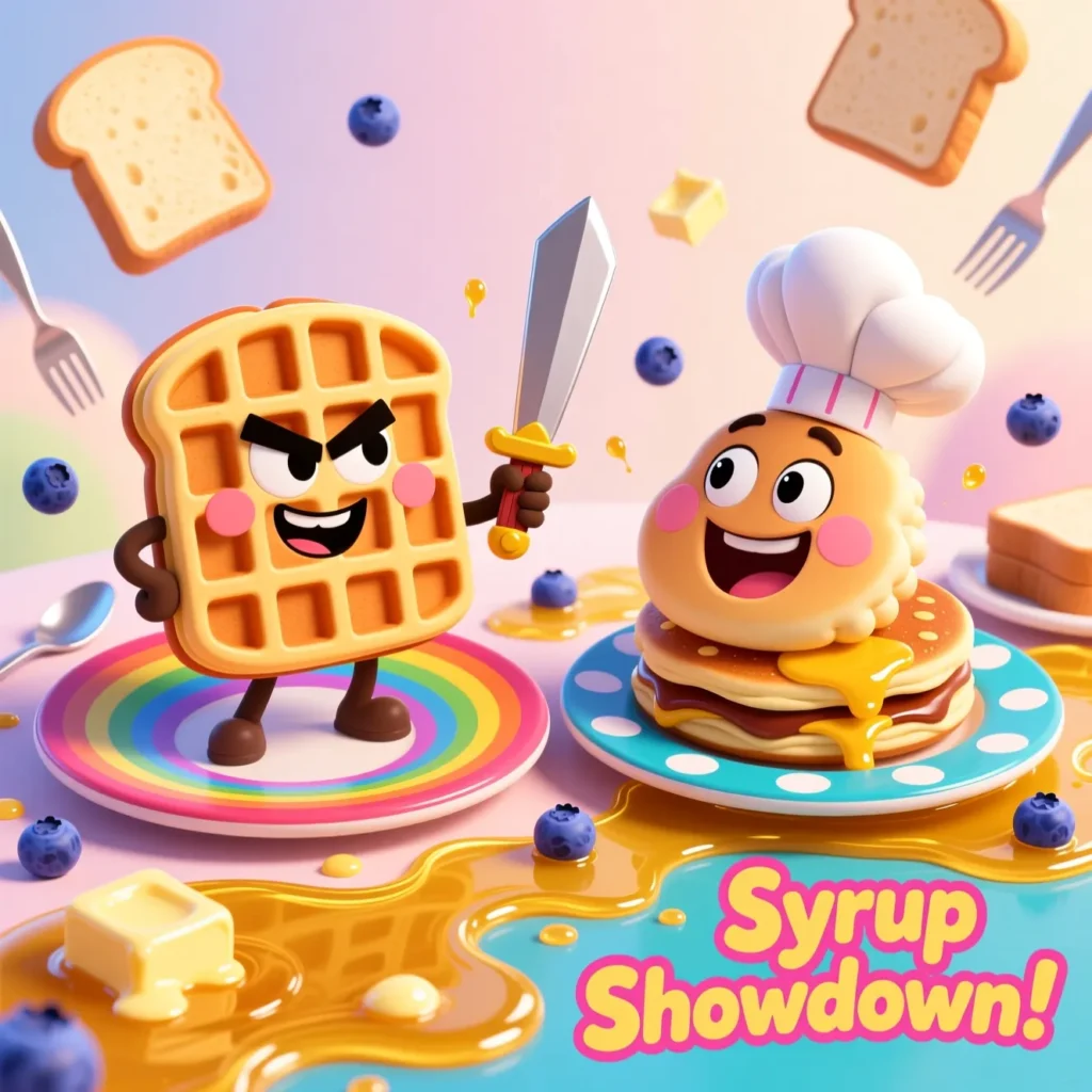 Waffle vs Pancake Puns
