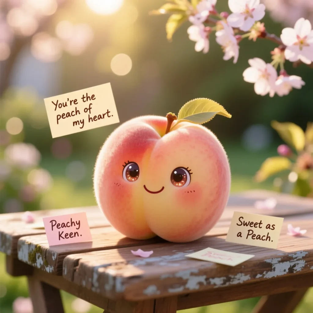 Cute Peach Puns